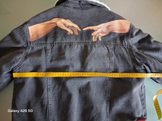 Giacca jeans Terranova dipinta a mano