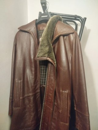 Chaqueta 3/4 Piel Auténtica Marrón 48