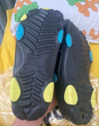Ciabatte Crocs Nere e Blu Taglia 48/49
