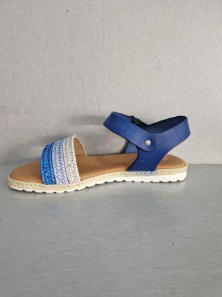 Sandalias de piel azules y blancas T36 nuevas
