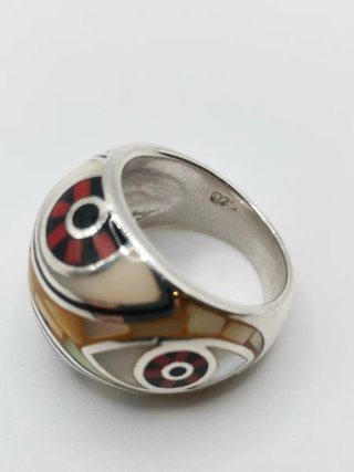 Anillo Plata 925 Esmalte Multicolor