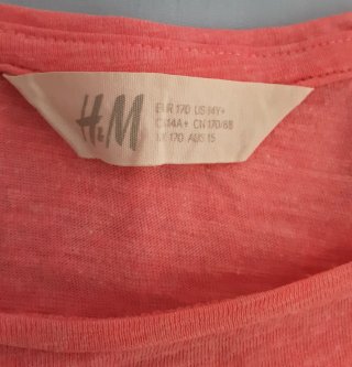 Camiseta H&M, New York Tiger, S-M, rosa, muy nueva