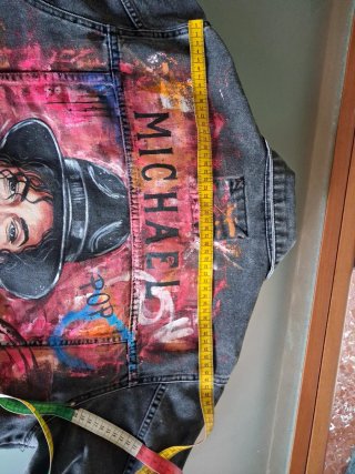 Giacca Jeans Michael Jackson Dipinta Mano