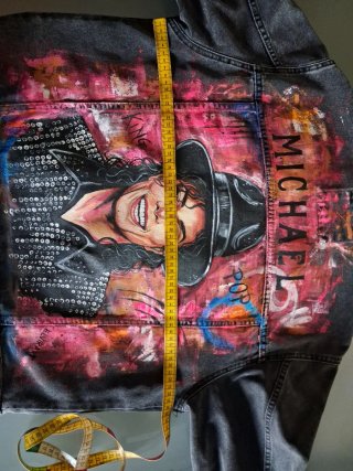 Giacca Jeans Michael Jackson Dipinta Mano