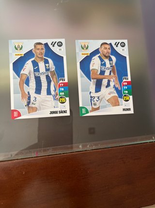Cartas Fútbol Panini Jorge Sáenz y Munir