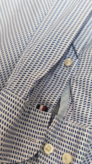 Camisa Tommy Hilfiger Azul y Blanca