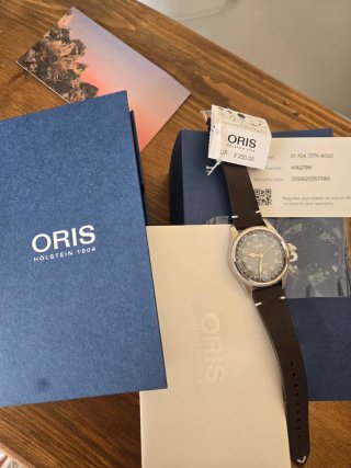 Oris big crown pointer date
