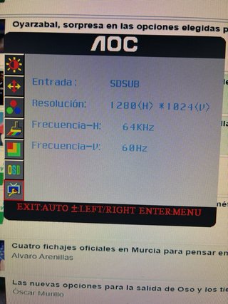 Pantalla PC AOC 9165wa