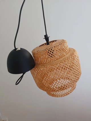 Lámpara de techo de bambú