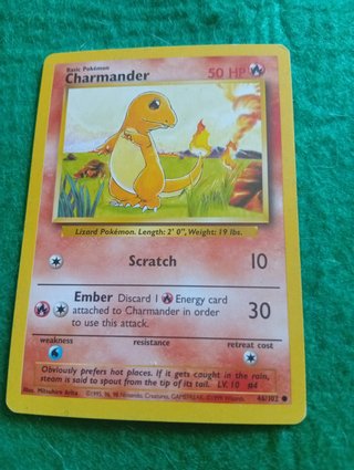 Carta Pokémon Charmander Base Set 1999