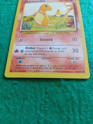 Carta Pokémon Charmander Base Set 1999