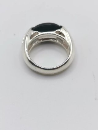 Anillo Plata 925 Nácar Marrón