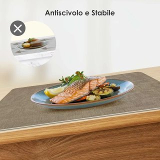 Set 6 Tovagliette Americane Grigio/Albicocca