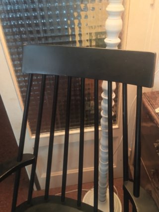Silla Windsor Antigua Madera Negra