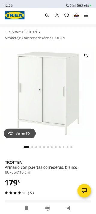 Armario Correderas Trotten Ikea Blanco