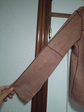 Chaqueta Zara Suede Rosa Talla S