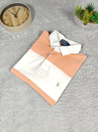Polo Ralph Lauren righe bianco arancione uomo