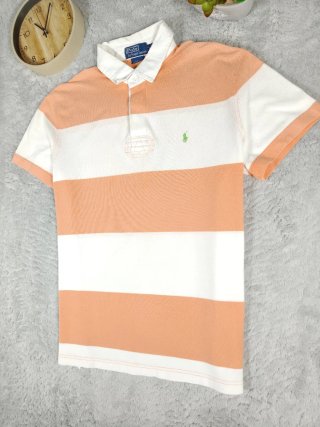 Polo Ralph Lauren righe bianco arancione uomo