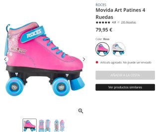 Patines paralelo Roces rosas y azules