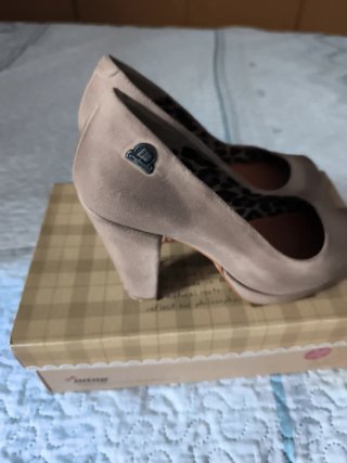 Zapatos MTNG Beige/Marrón Peep Toe