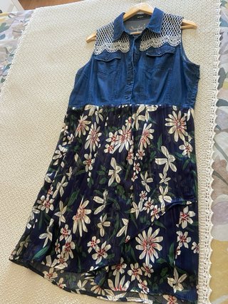 Vestido Desigual Denim Floral