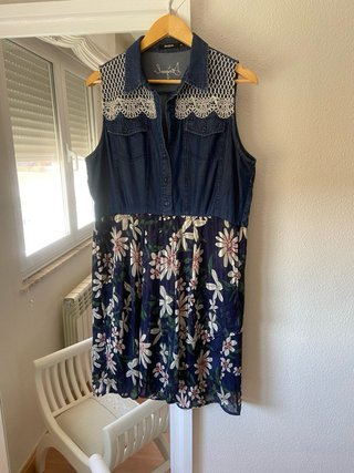 Vestido Desigual Denim Floral