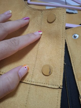 Chaqueta Zara ante mostaza Talla S