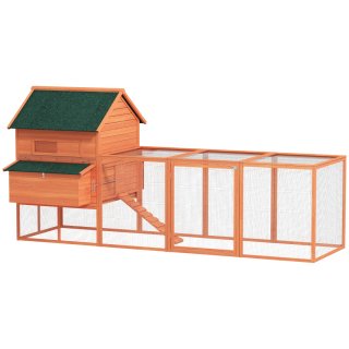 Gallinero Grande Madera Exterior con 2 Nidos