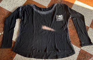Camiseta manga larga con bolsillo brillo T.S/M