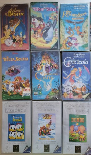 Lote 16 Películas VHS Disney Clásicos