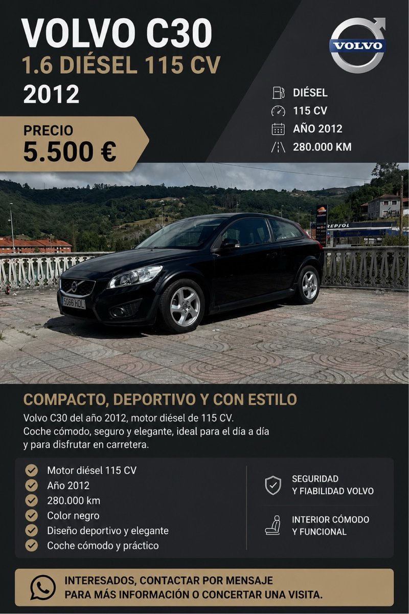 VOLVO C30 1.6 DIÉSEL 115 CV - 2012 - foto 1
