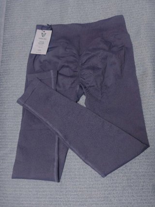 Mallas/Leggings para gimnasio morados, talla S