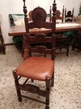 8 Sillas Madera Rústicas