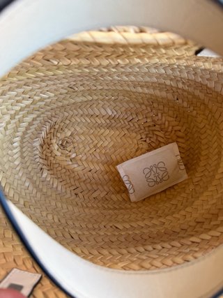 Bolso Loewe Rafia Natural Blanco