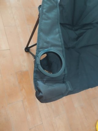 Silla plegable negra nueva