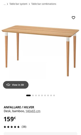 Escritorio Ikea Madera y Blanco