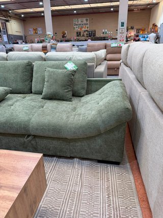 Sofá Cama Verde Tela