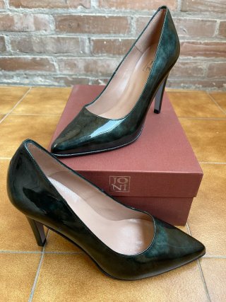 Zapatos Piel Charol JONI Verde Botella NUEVOS