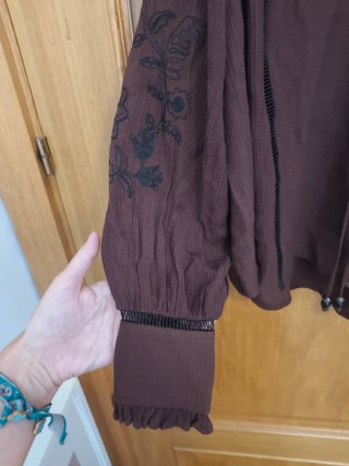 Blusa Zara Marrón Talla S