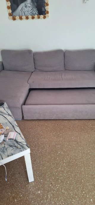 Sofá Cama Gris Tela