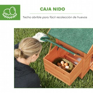 Gallinero Madera Exterior 113,5x67,5x95,5