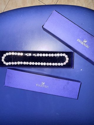 Collana Swarovski Angelic Argento Bianco