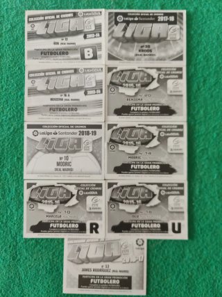 Lote cromos fútbol Real Madrid Liga Este