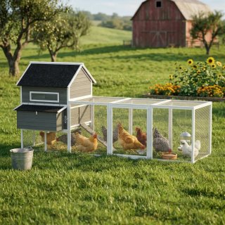 Gallinero Grande Exterior Madera con Nidos