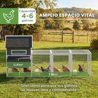 Gallinero Grande Exterior Madera con Nidos