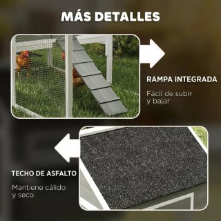 Gallinero Grande Exterior Madera con Nidos