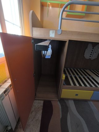 Litera tren madera y metal
