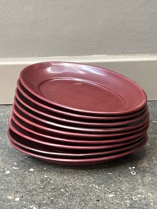 9 platos vintage de baquelita marrones