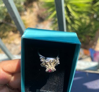 Anillo Art Deco con Rubíes