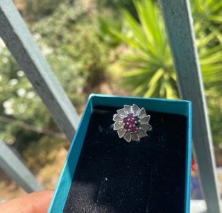 Anillo Art Deco con Rubíes